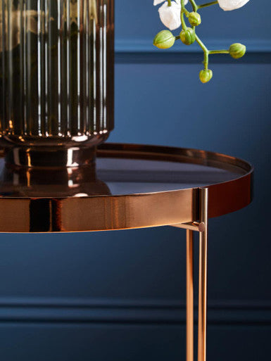 Allure Large Pink Mirror Side Table