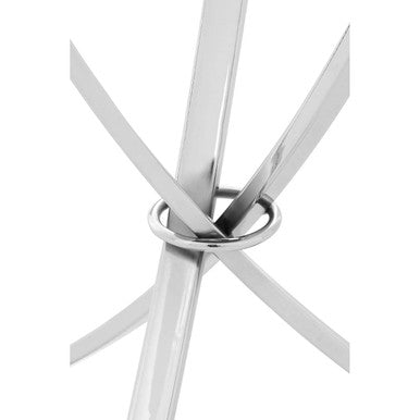 Allure Chrome Pinched Round Side Table