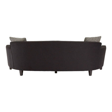 Rania 3 Seat Black Dimity Fabric Sofa
