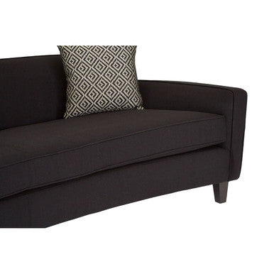 Rania 3 Seat Black Dimity Fabric Sofa