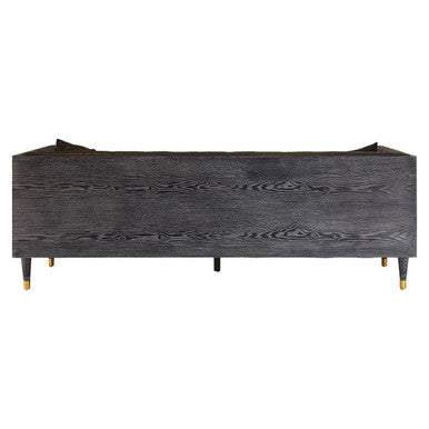 Raven 3 Seat Black Faux Leather Sofa