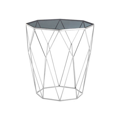 Shalimar Octagonal Silver Side Table