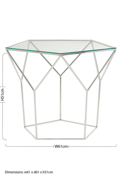 Shalimar Pentagonal Silver Coffee Table