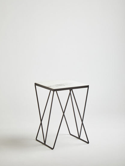 Shalimar Side Table With Matte Black Legs