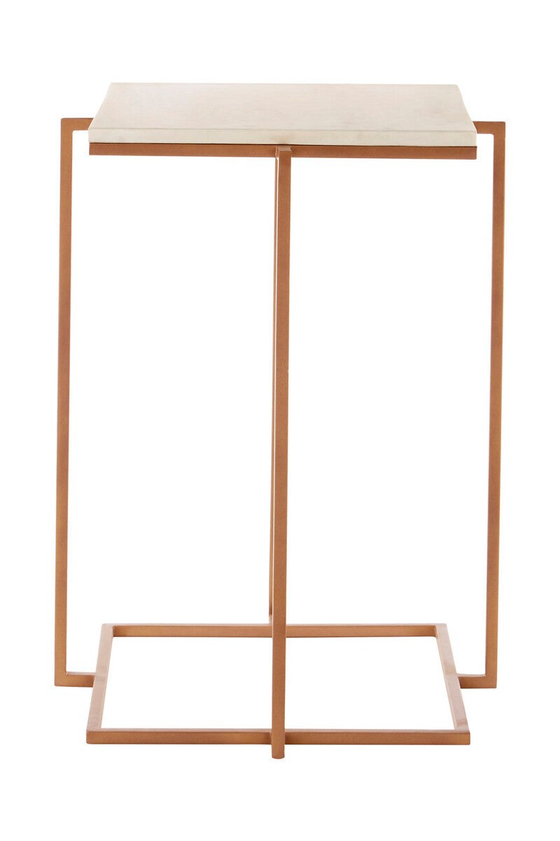 Shalimar Side Table With Gold Finish Legs