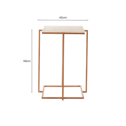 Shalimar Side Table With Gold Finish Legs