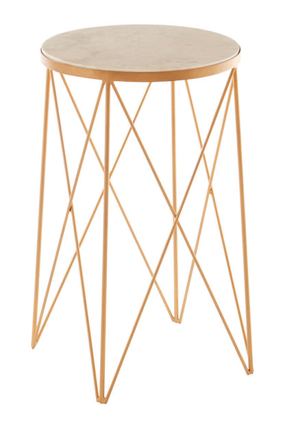 Shalimar Round Marble Top Side Table