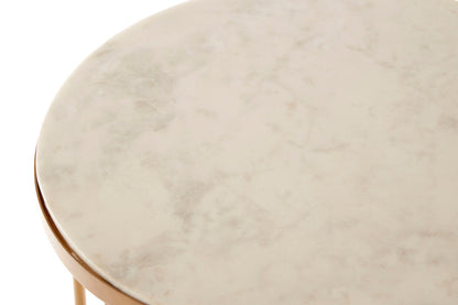 Shalimar Round Marble Top Side Table
