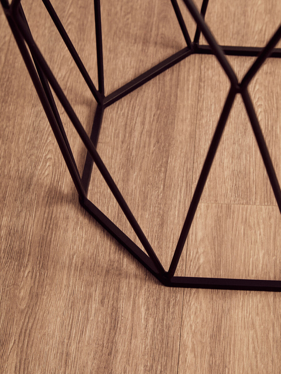 Shalimar Octagon Matte Black Side Table