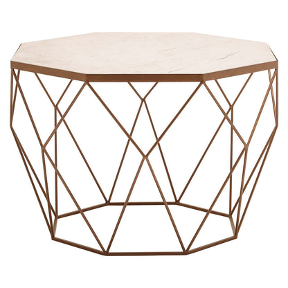 Shalimar Octagon White Marble Coffee Table