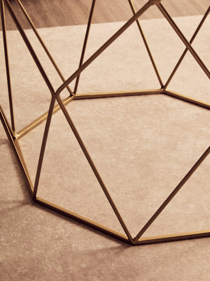 Shalimar Octagon White Marble Coffee Table