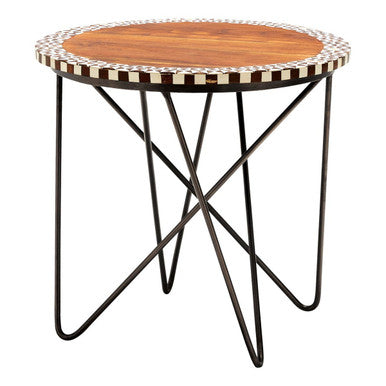 Artisan Round Acacia Wood Side Table
