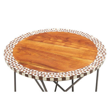 Artisan Round Acacia Wood Side Table