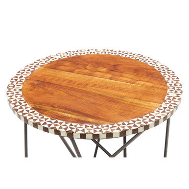 Artisan Round Acacia Wood Side Table