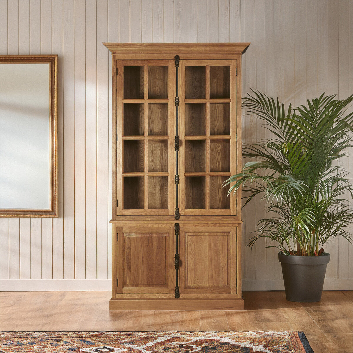 Lyon Natural Oak Wood Tall Cabinet