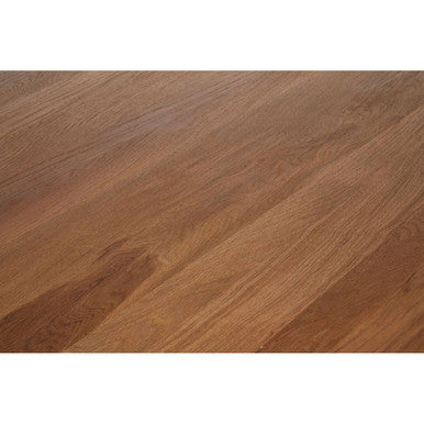 Brown Solid Natural Oak Wood Round Dining Table