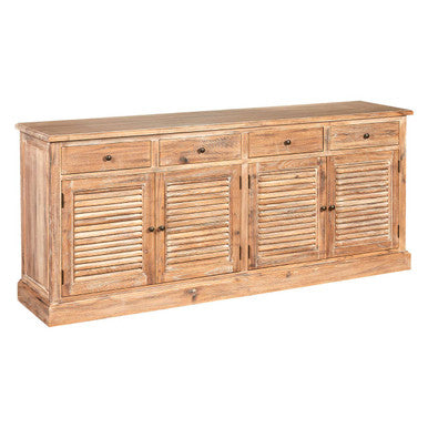 Lyon Oak Wood Sideboard with Whitewash Finish