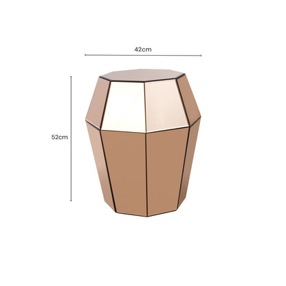 Kensington Townhouse Rose Gold Finish Side Table