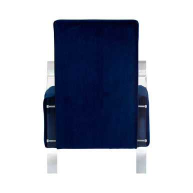 Clarence Navy Blue Velvet Armchair