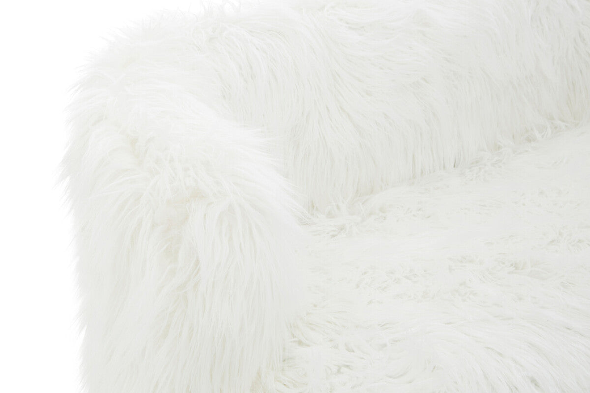 Clarence Fur Effect Sofa with Gold Legs