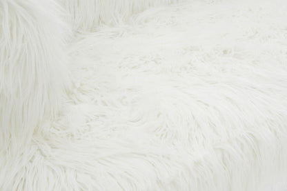 Clarence Fur Effect Sofa with Gold Legs