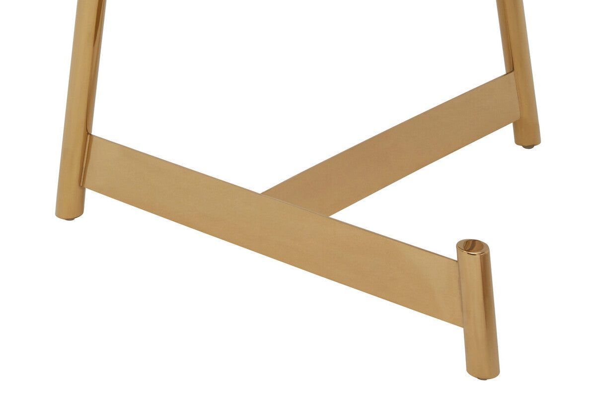 Alvaro Gold Set Of 2 Round Coffee Tables