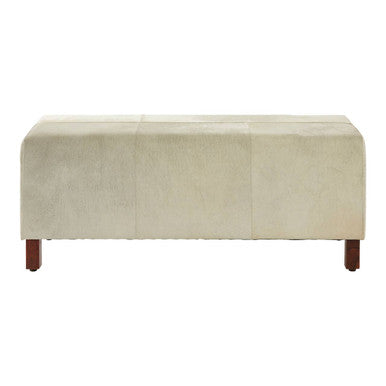 Kensington Townhouse Natural Hair On Leather Bench