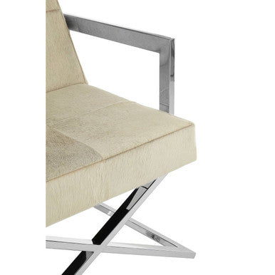 Kensington Townhouse Genuine Grey Leather Chair