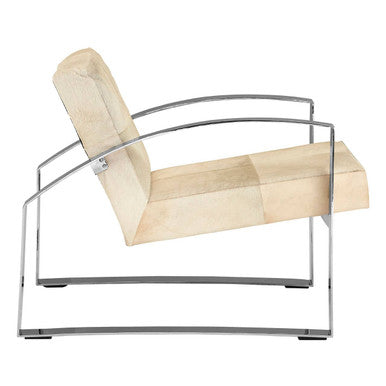 Kensington Townhouse Hairon Leather Chair With Steel Legs