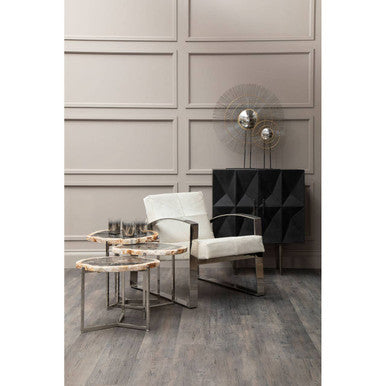 Kensington Townhouse Hairon Leather Chair With Steel Legs