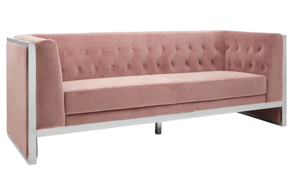 3 Seater Pink Velvet Sofa | Vogue