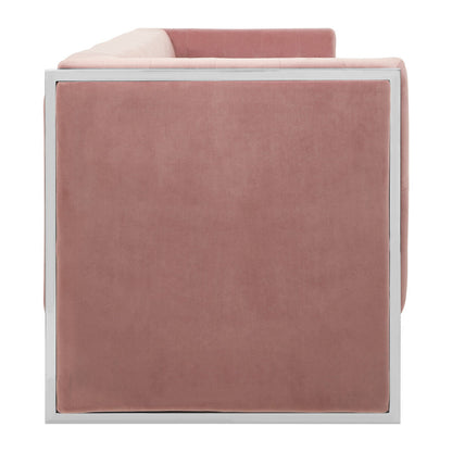 3 Seater Pink Velvet Sofa | Vogue