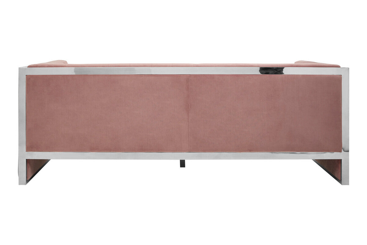 3 Seater Pink Velvet Sofa | Vogue