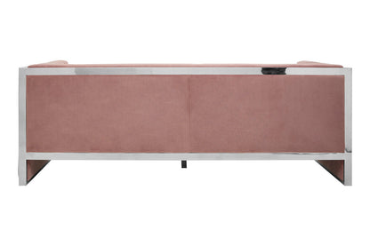 3 Seater Pink Velvet Sofa | Vogue