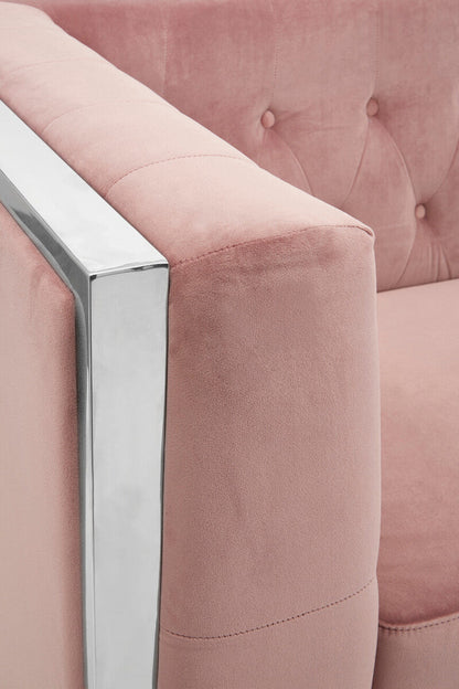 3 Seater Pink Velvet Sofa | Vogue