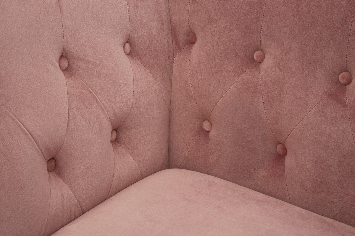 3 Seater Pink Velvet Sofa | Vogue