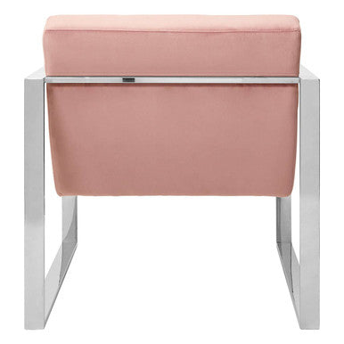 Vogue Pink Velvet Lounge Chair