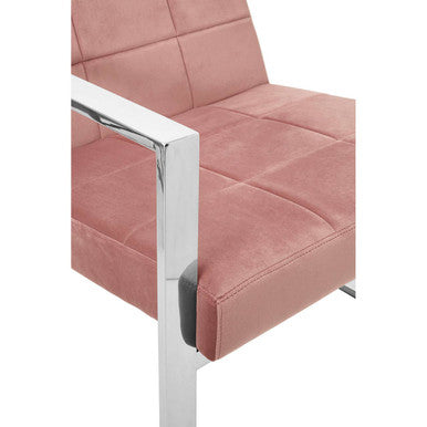 Vogue Pink Velvet Lounge Chair