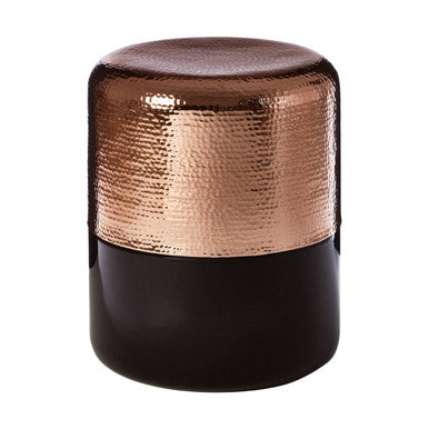 Margot Black Glass And Copper Side Table