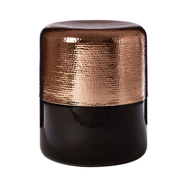 Margot Black Glass And Copper Side Table