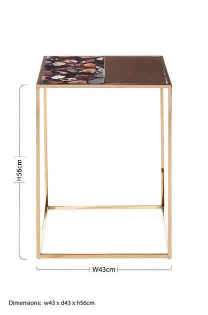 Vita Agate Square Table