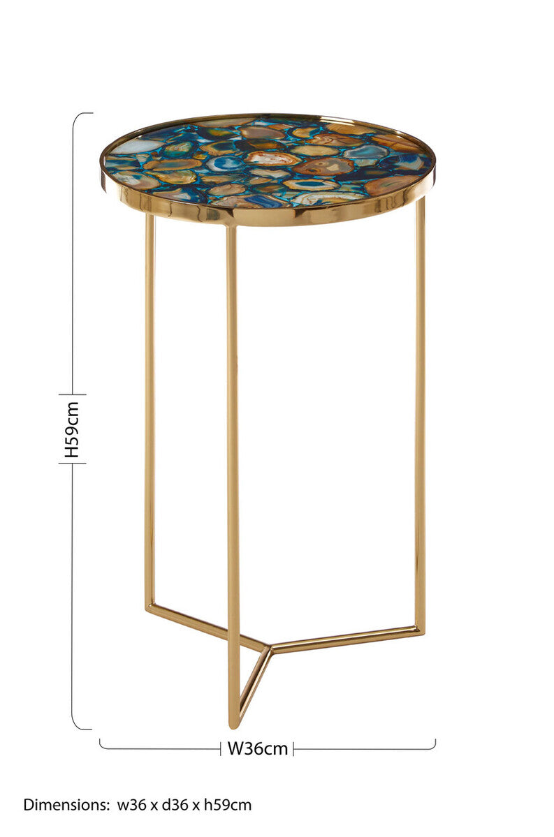 Vita Blue Agate Table
