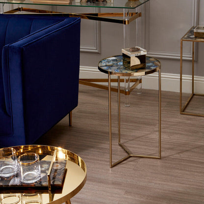 Vita Blue Agate Table