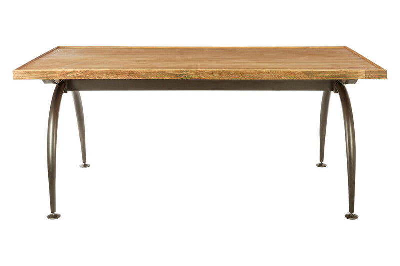 New Foundry Dining Table With Elm Wood Top
