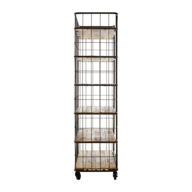Crest 6 Tier Shelf Unit with Wheels