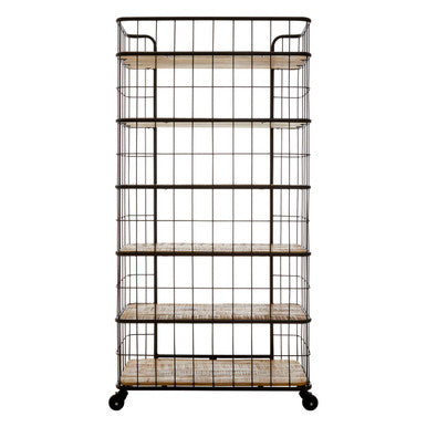 Crest 6 Tier Shelf Unit with Wheels