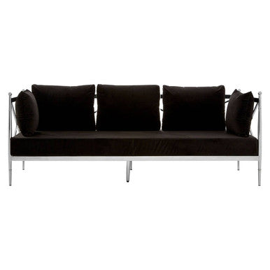 Novo 3 Seat Sofa With Silver Lattice Sides