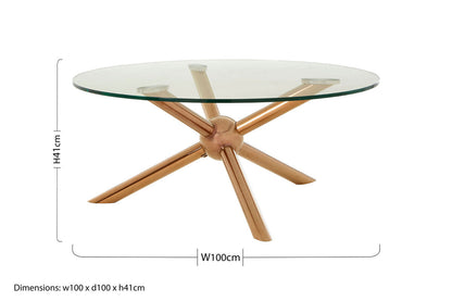 Novo Round Rose Gold Coffee Table