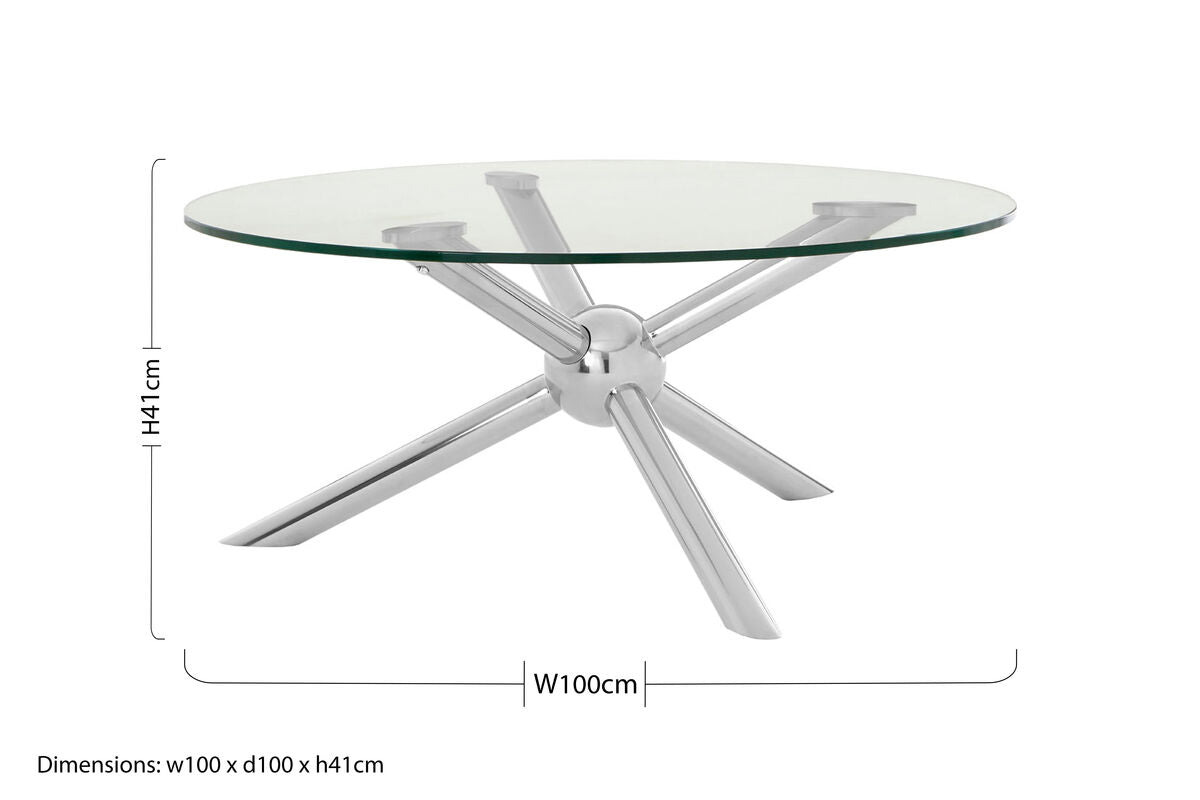 Novo Round Silver Coffee Table
