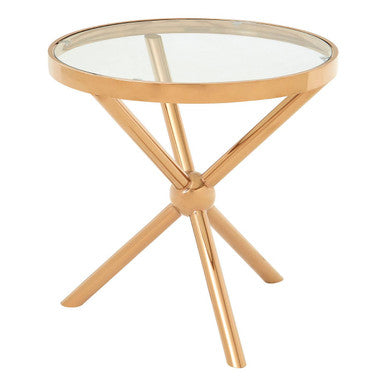 Novo Round Rose Gold Side Table